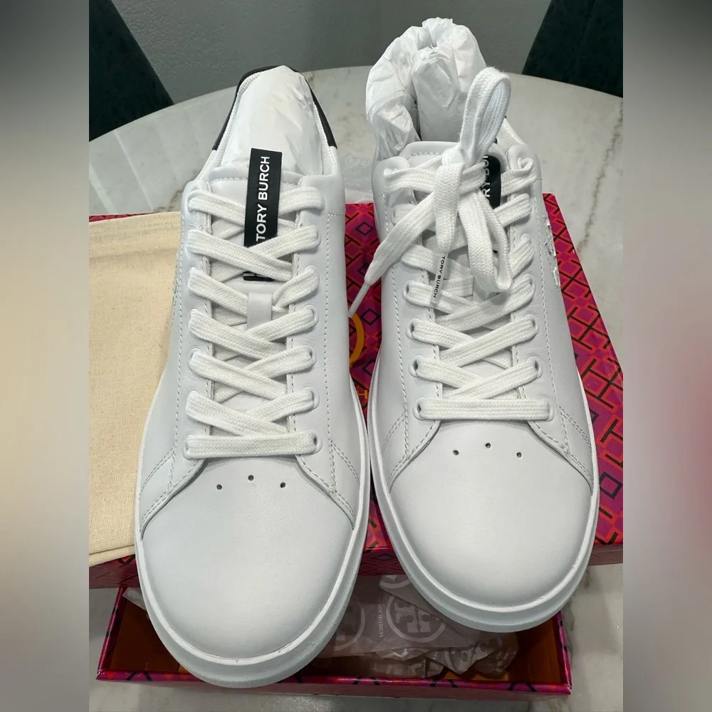 NWT .. Tory Burch Women's Double T Howell Court Sneakers